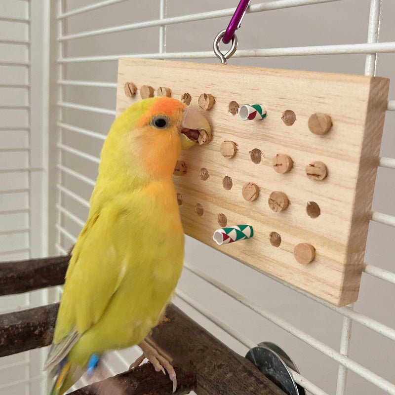 Wooden Keyboard Parrot Toy