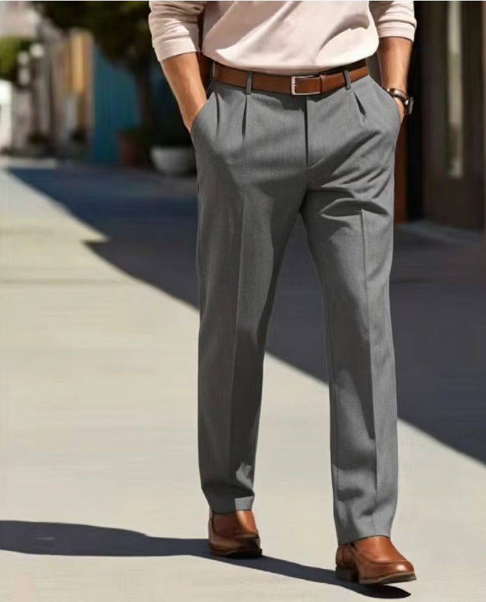 Men's Straight-Leg Dress Pants