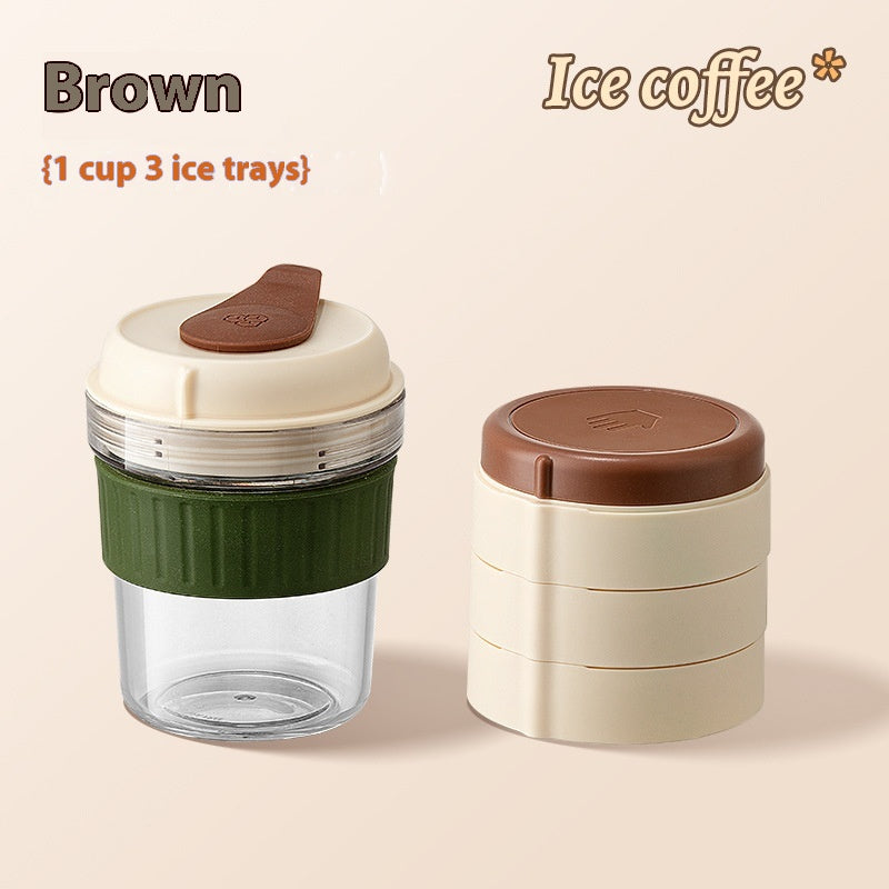 Iced Coffee Cup with Ice Tray