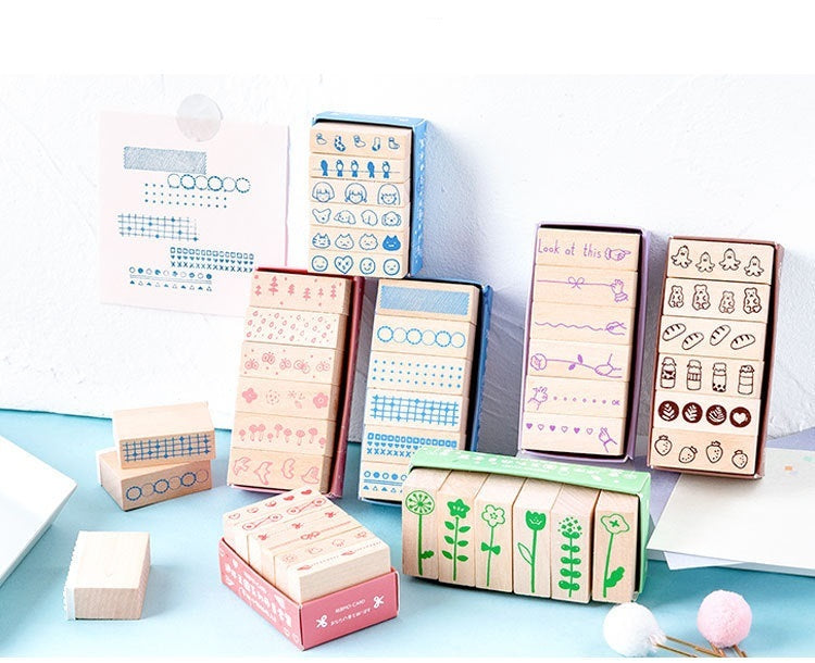 Mini Kingdom Wooden Stamp Set (6 pcs)
