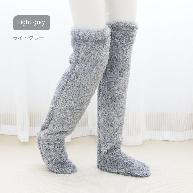 Fuzzy Over-the-Knee Socks