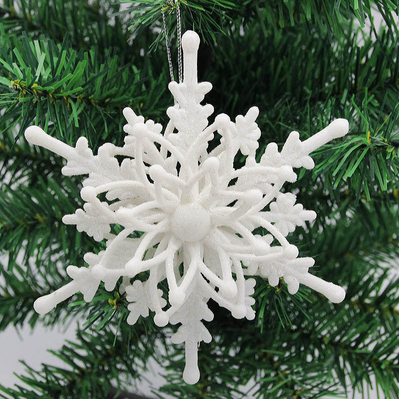 3D White Snowflake Ornaments