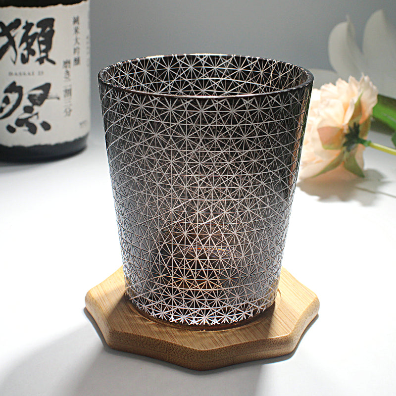 Chrysanthemum Crystal Whiskey Glass