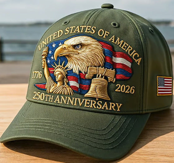America 250 Eagle Embroidered Cap