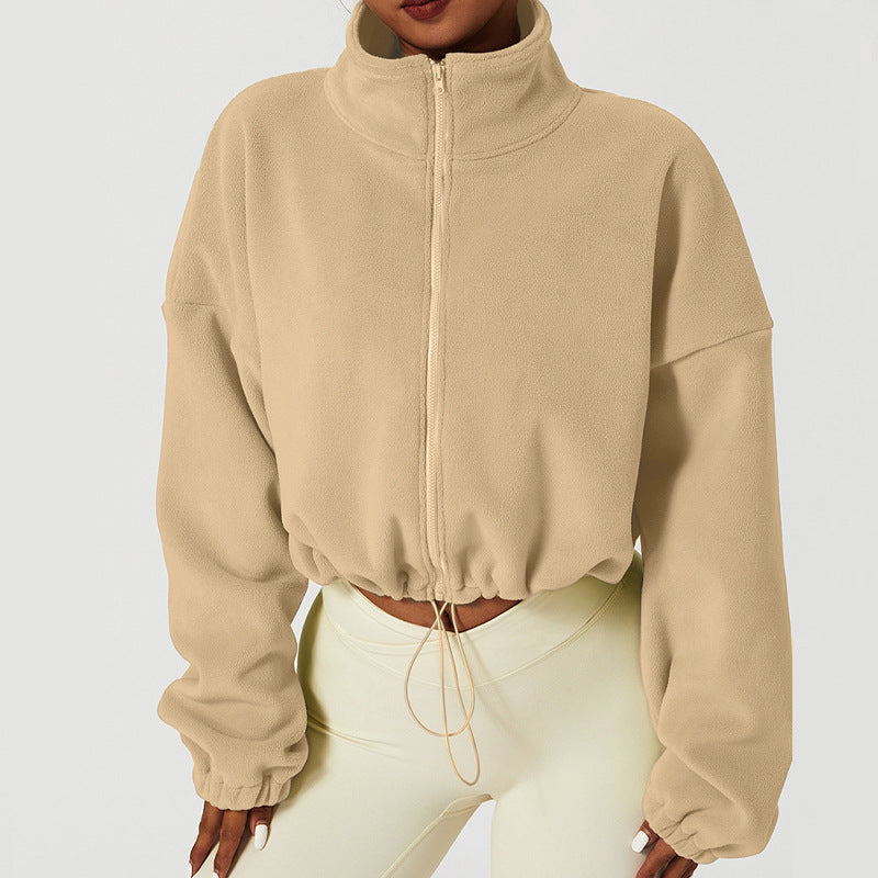 Sherpa-Collar Fleece Jacket
