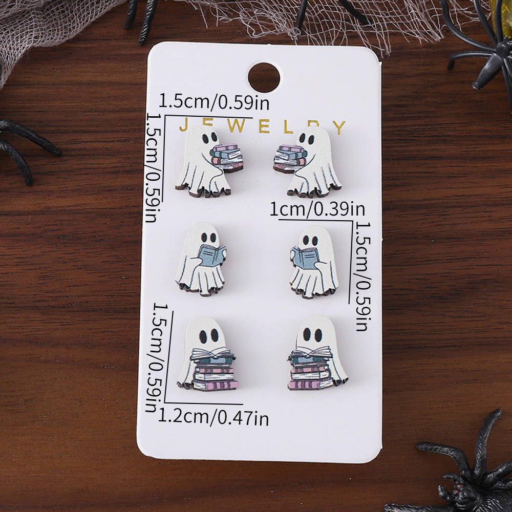 Halloween Wooden Earring Set