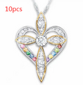 Heart Cross Pendant Necklace