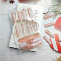 Snowflake & Reindeer Press-On Nails (24 Pcs)