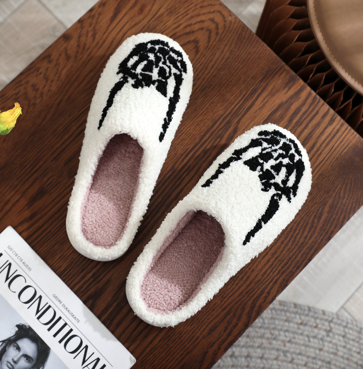 Rock-On Skeleton Hand Slippers
