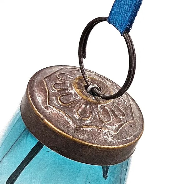 Blue Teardrop Glass Ornaments (12 pcs)