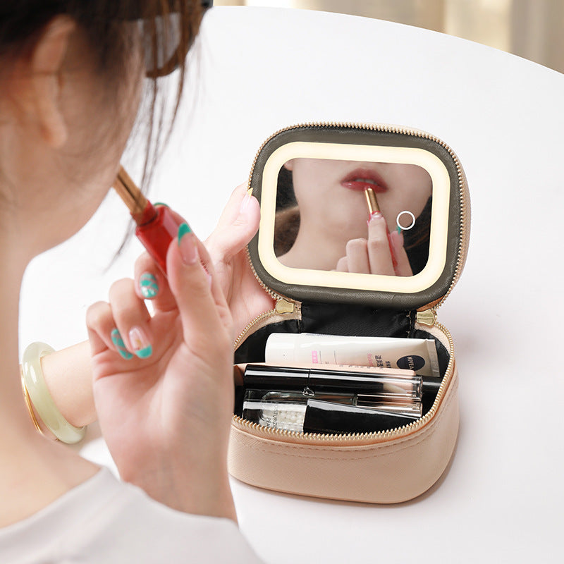 Makeup Bag with LED Mirror