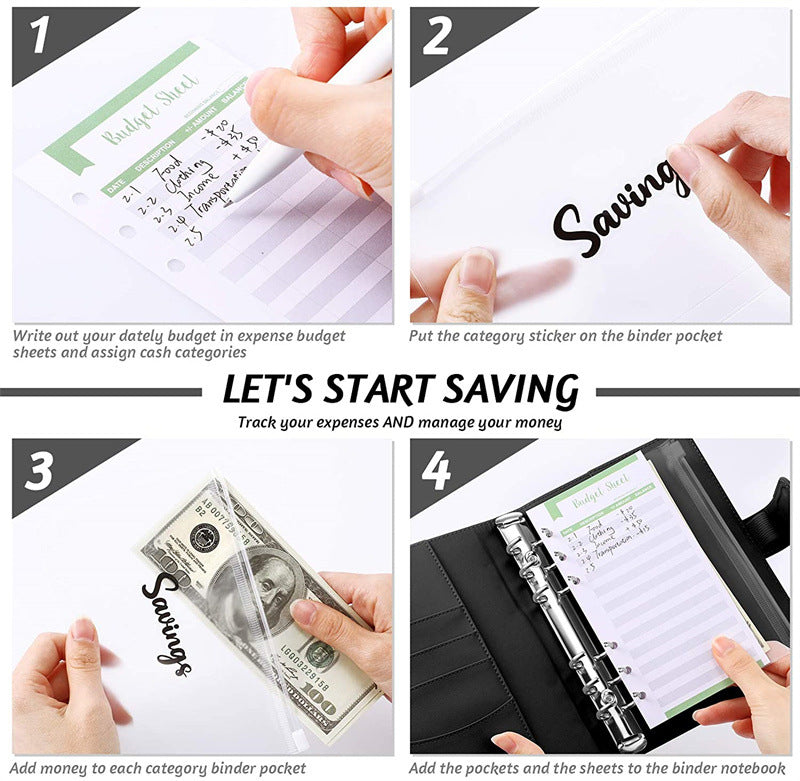 A6 Budget Binder with Cash Envelopes