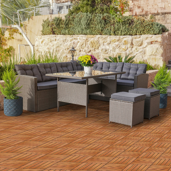 Interlocking Wood Deck Tiles (27 pcs)
