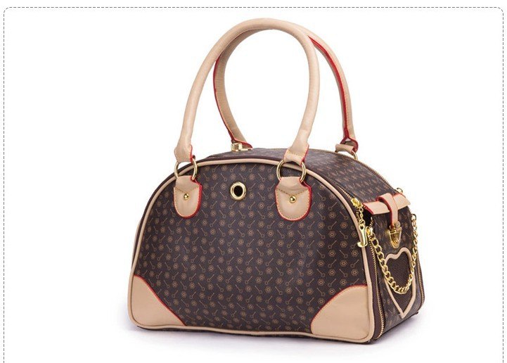 Faux Leather Pet Carrier Tote