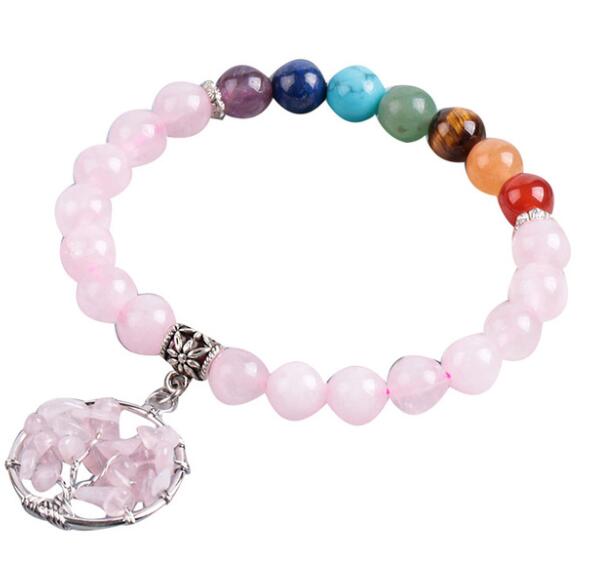 Seven Chakra Crystal Bead Bracelet