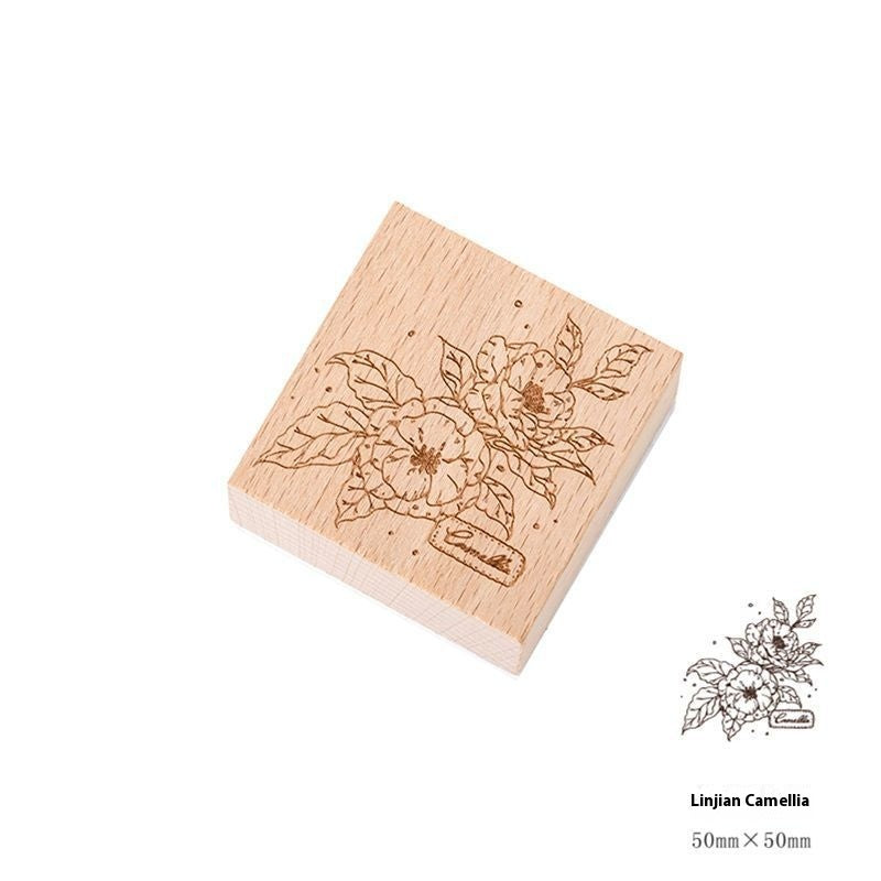 Vintage Flower Wooden Stamp