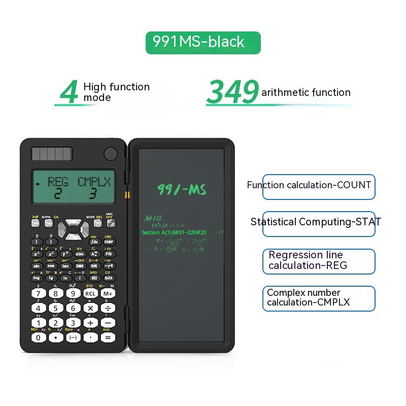 Foldable Scientific Calculator with Writing Pad