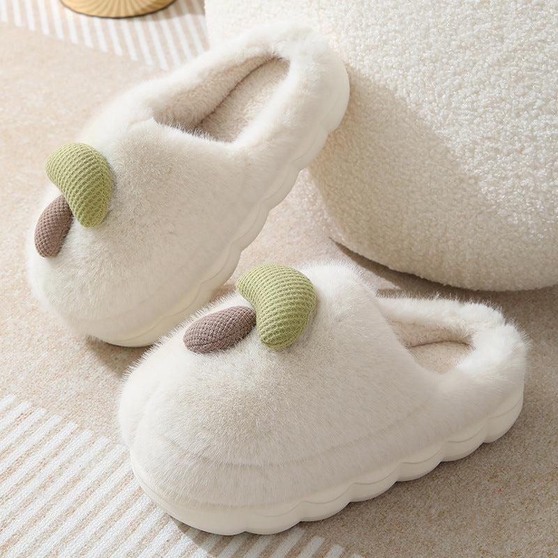 Mushroom Plush Slippers