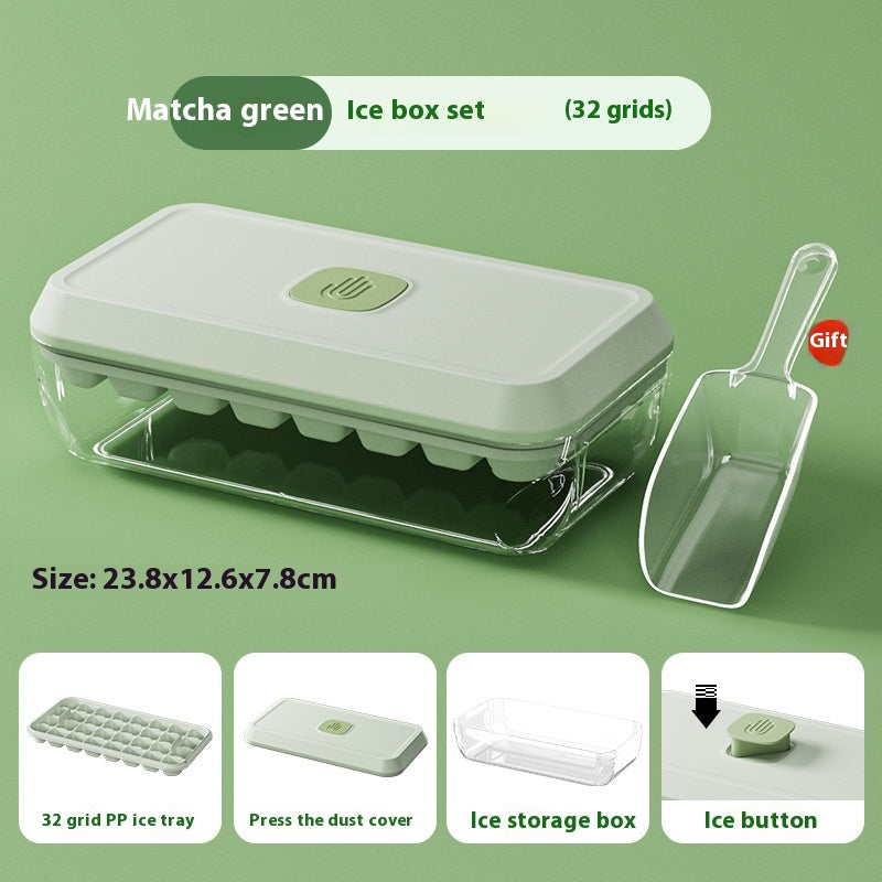 Silicone Ice Cube Tray with Lid & Bin