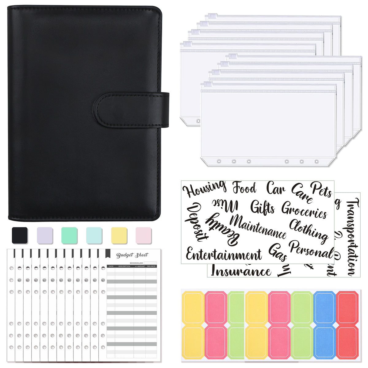 A6 Budget Binder with Cash Envelopes