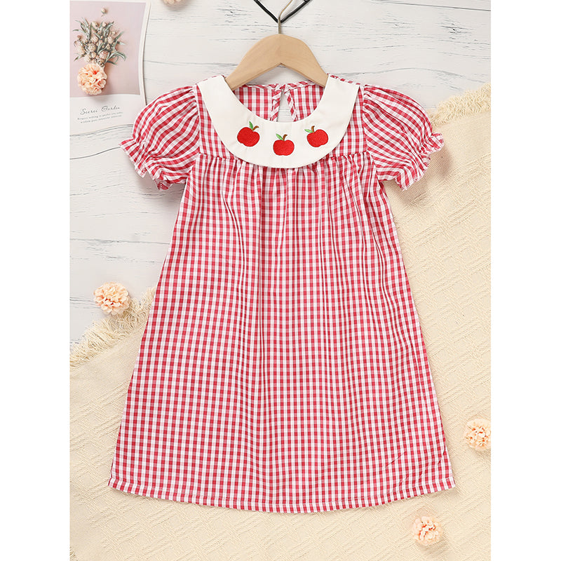 Toddler Plaid Smocked School Dress