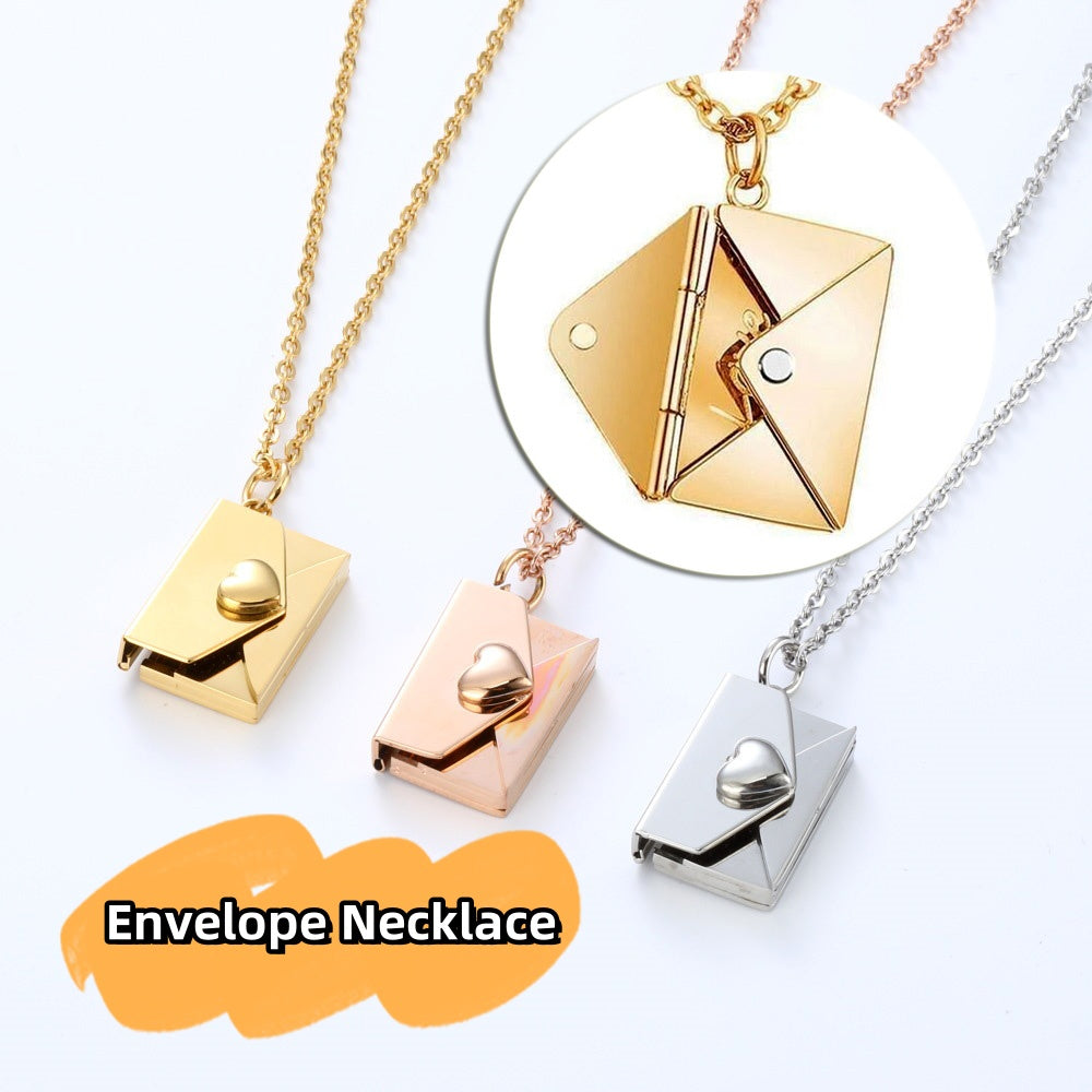 Secret Message Envelope Necklace
