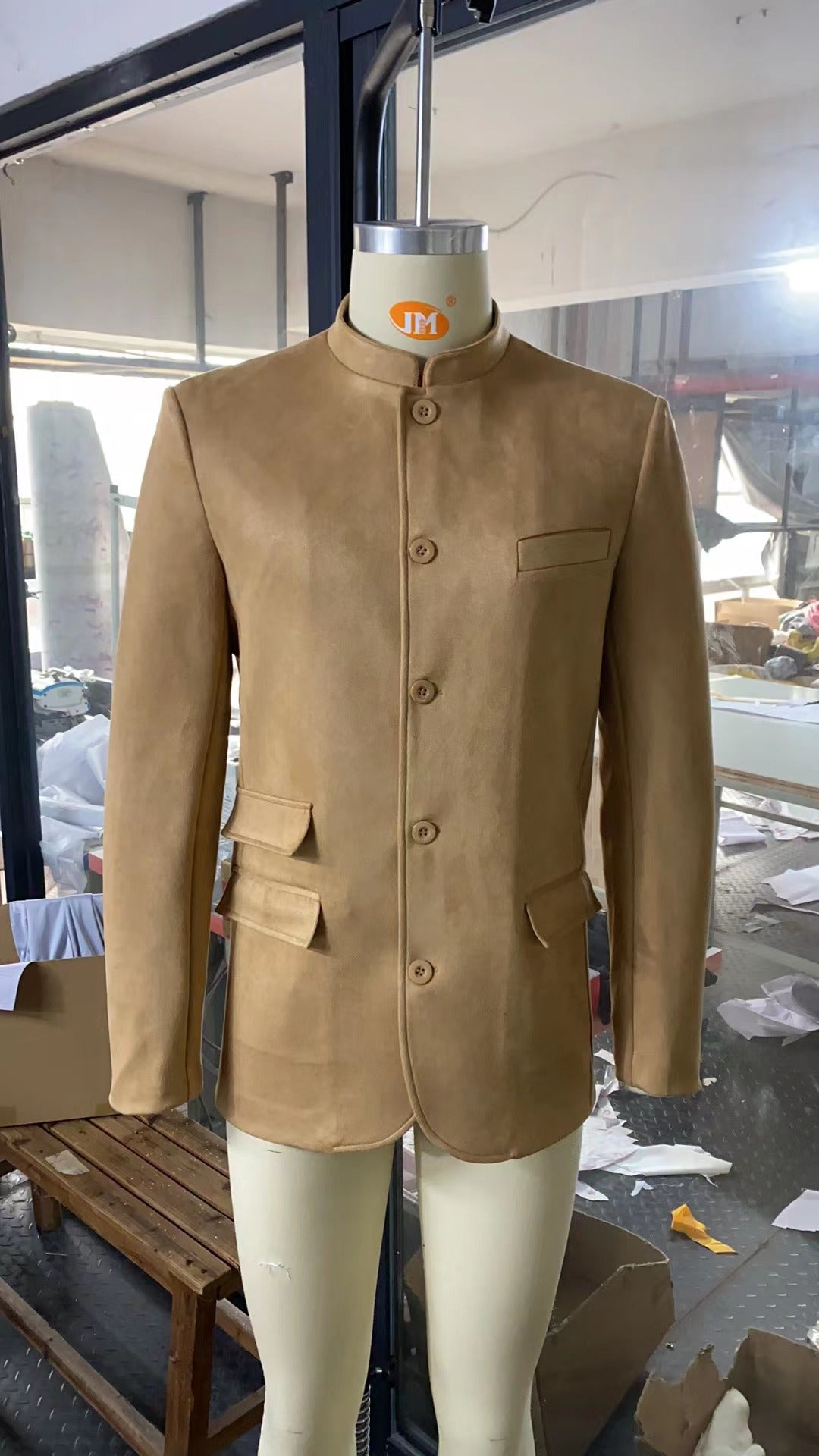 Men's Stand-Collar Casual Blazer