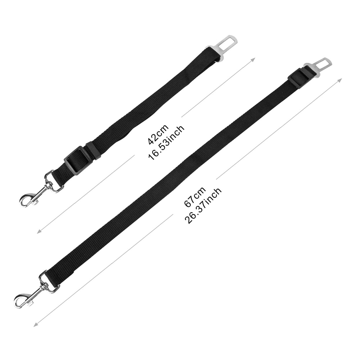 Pet Car Seat Belt Leash (2-Pack)