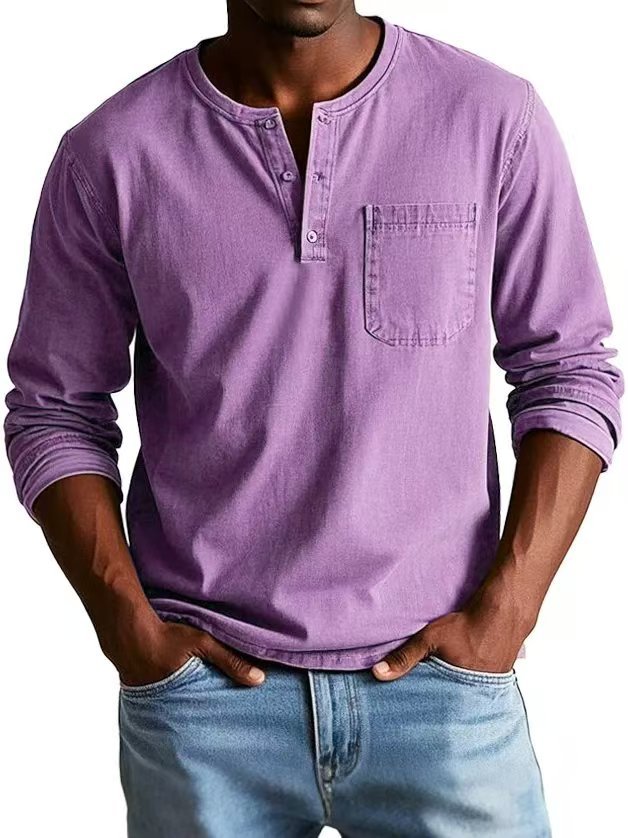 Men's Long-Sleeve Henley Tee