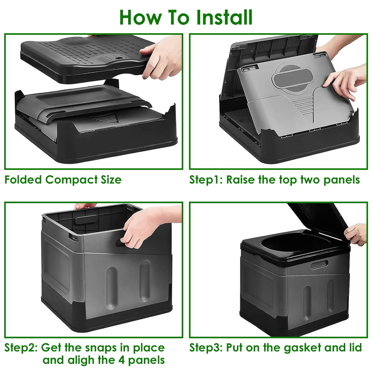 Collapsible Portable Toilet (5.3 Gal)