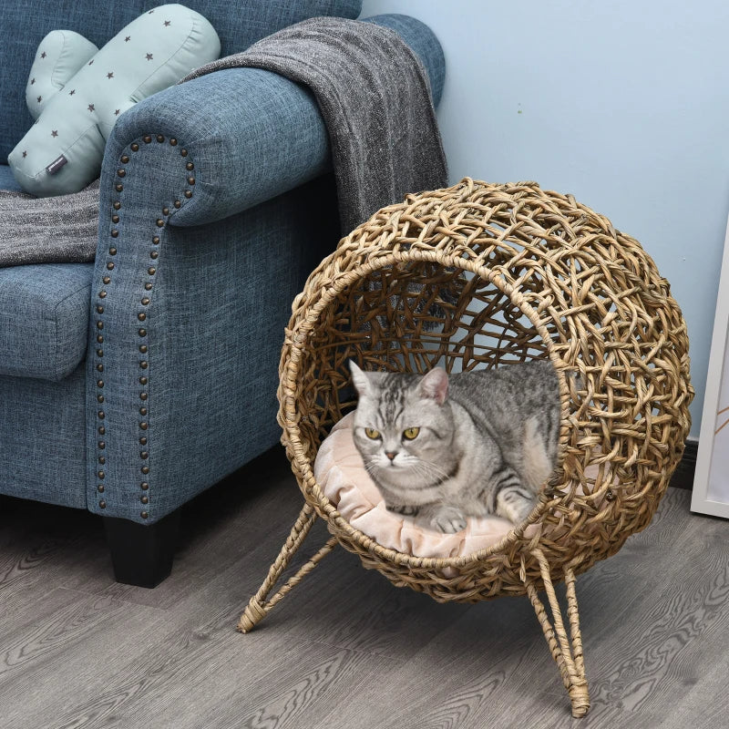 Woven Banana Leaf Cat Bed