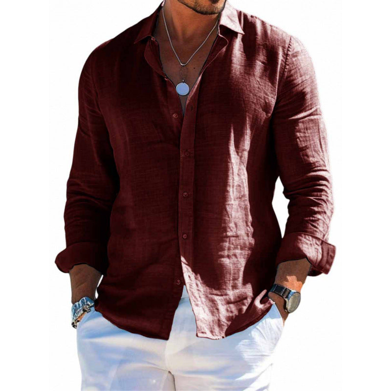 Men's Relaxed-Fit Button-Up Shirt