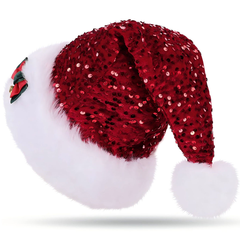 Sequin Plush Christmas Hat