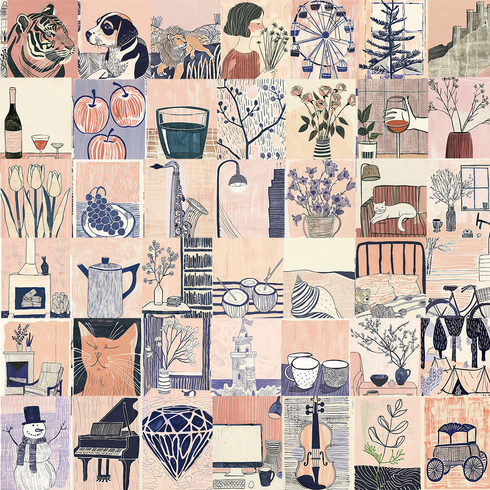 Abstract Art Sticker Pack (55 pcs)