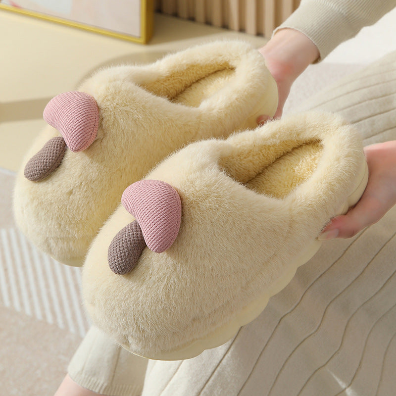 Mushroom Plush Slippers