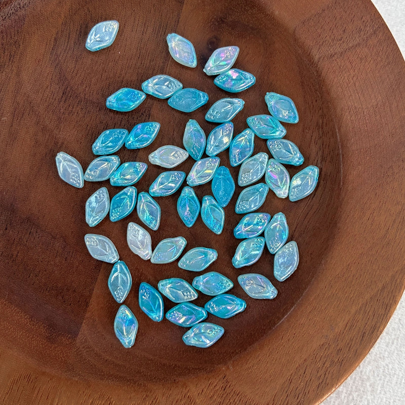 Glow-in-the-Dark Acrylic Leaf Beads