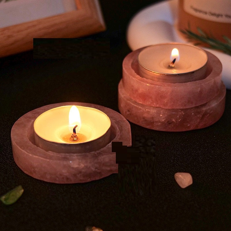 Pink Crystal Tealight Holder
