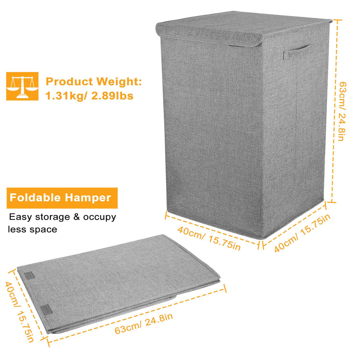 Foldable Laundry Hamper with Lid