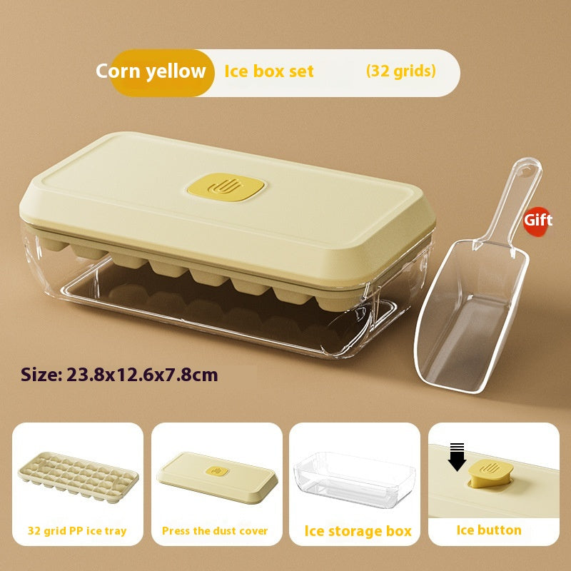 Silicone Ice Cube Tray with Lid & Bin