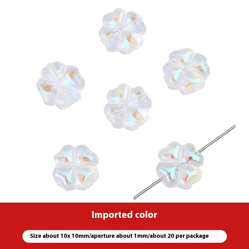 Glass Four-Leaf Clover Beads (20 pcs)