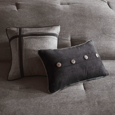 7-Piece Faux Suede Comforter Set