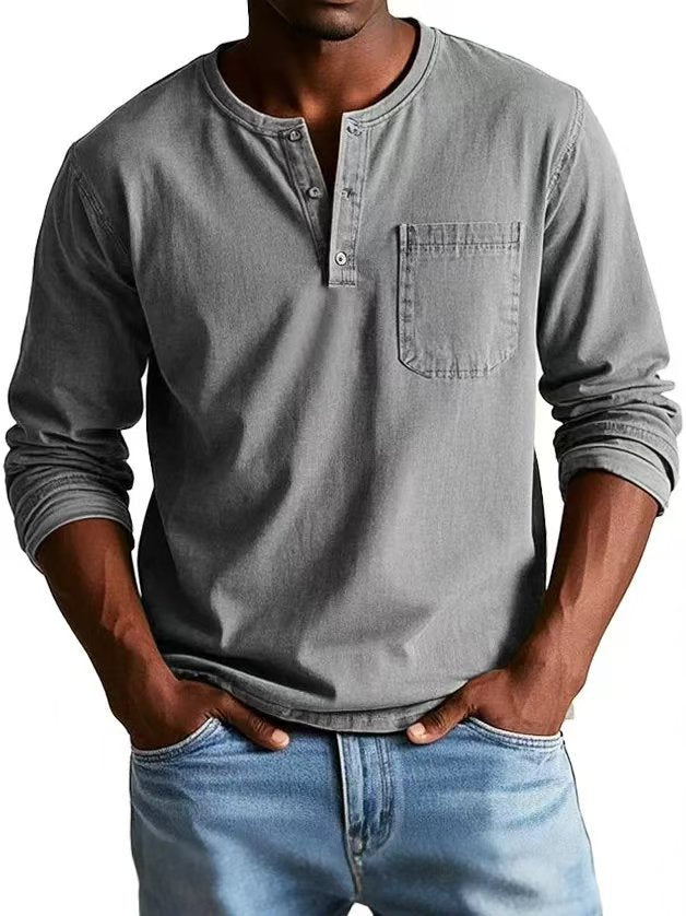 Men's Long-Sleeve Henley Tee