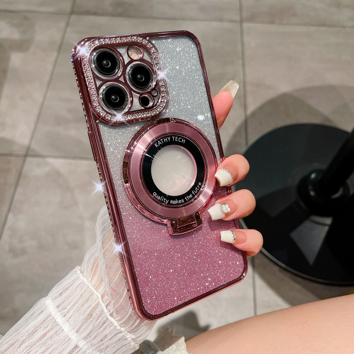 Glitter Magnetic Stand Phone Case