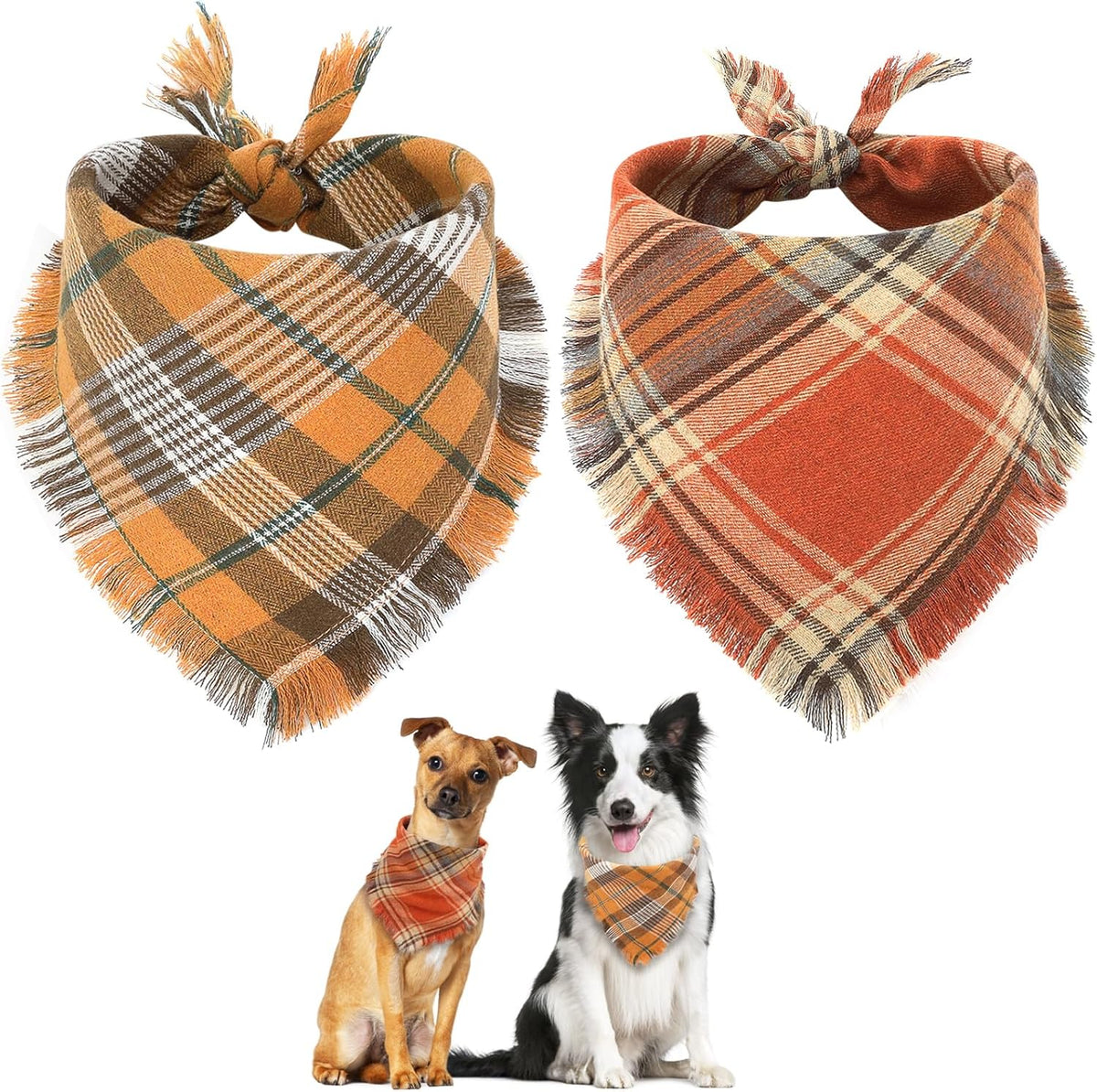 Fall Plaid Dog Bandana