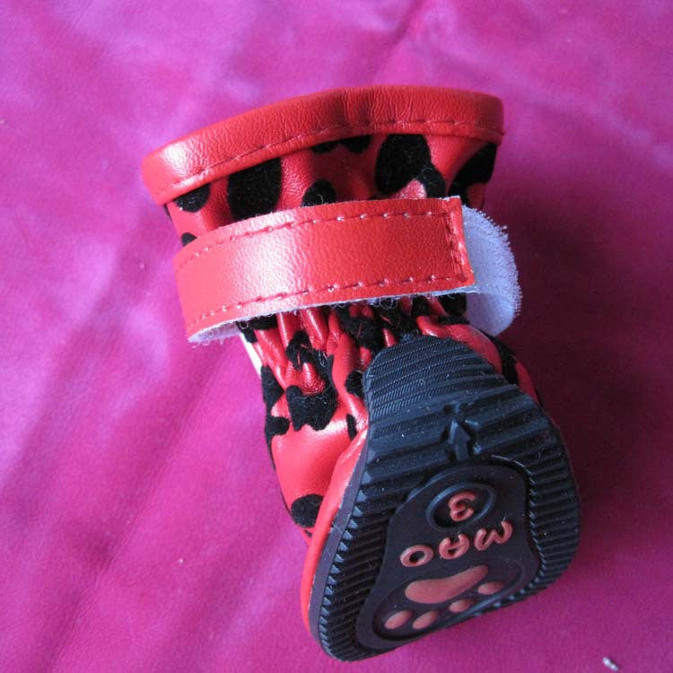 Leopard Print Dog Shoes