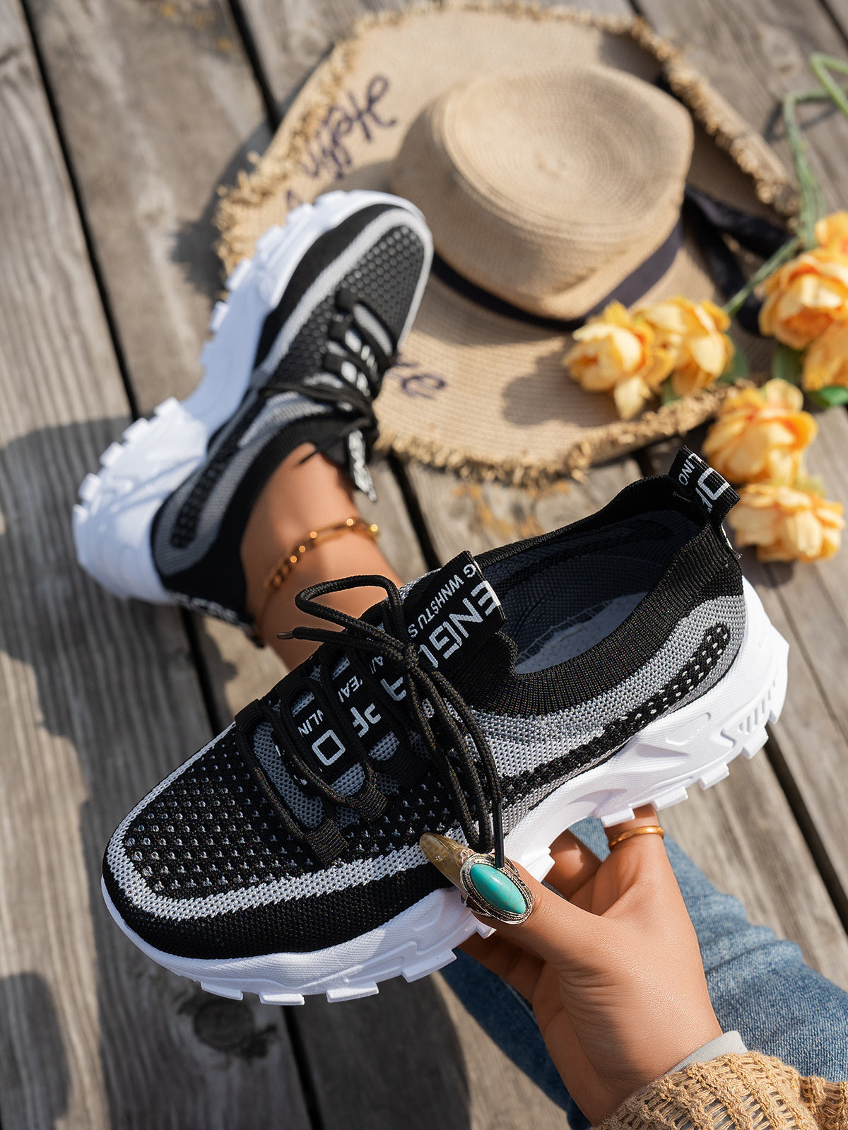 Breathable Knit Walking Sneakers