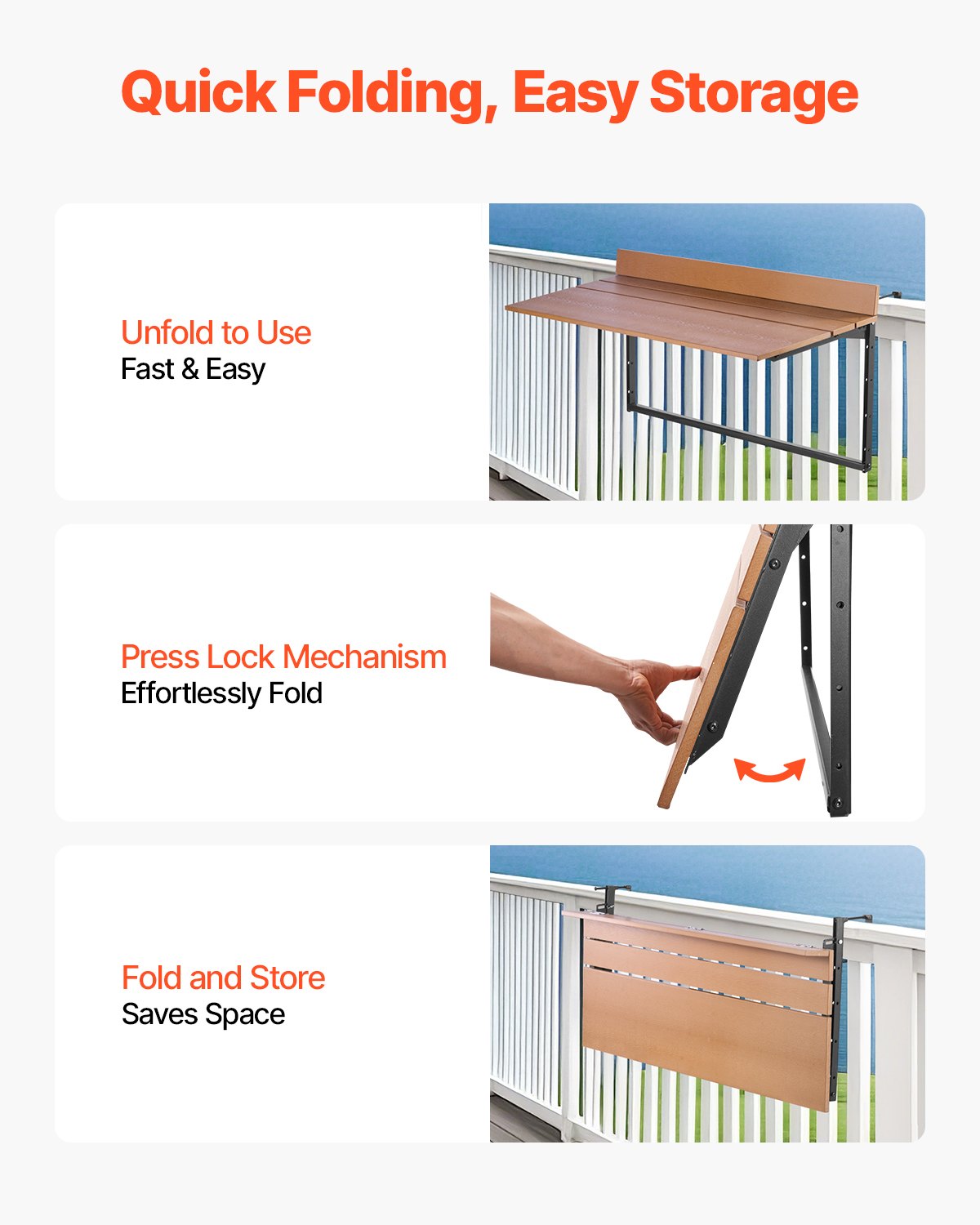 Balcony Railing Bar Table