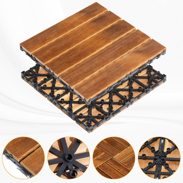 Interlocking Wood Deck Tiles (27 pcs)