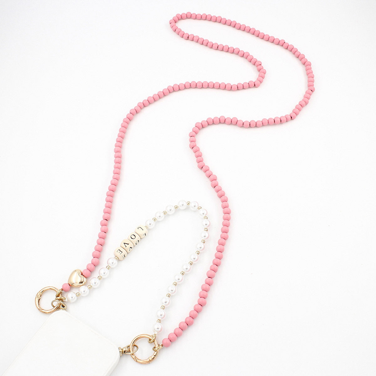Wooden Bead Bag Charm Chain