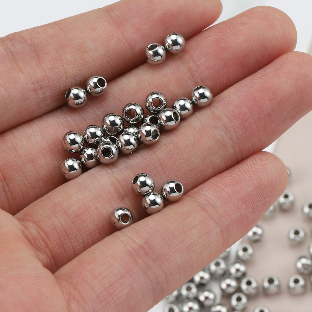 Stainless Steel Spacer Beads (100 pcs)